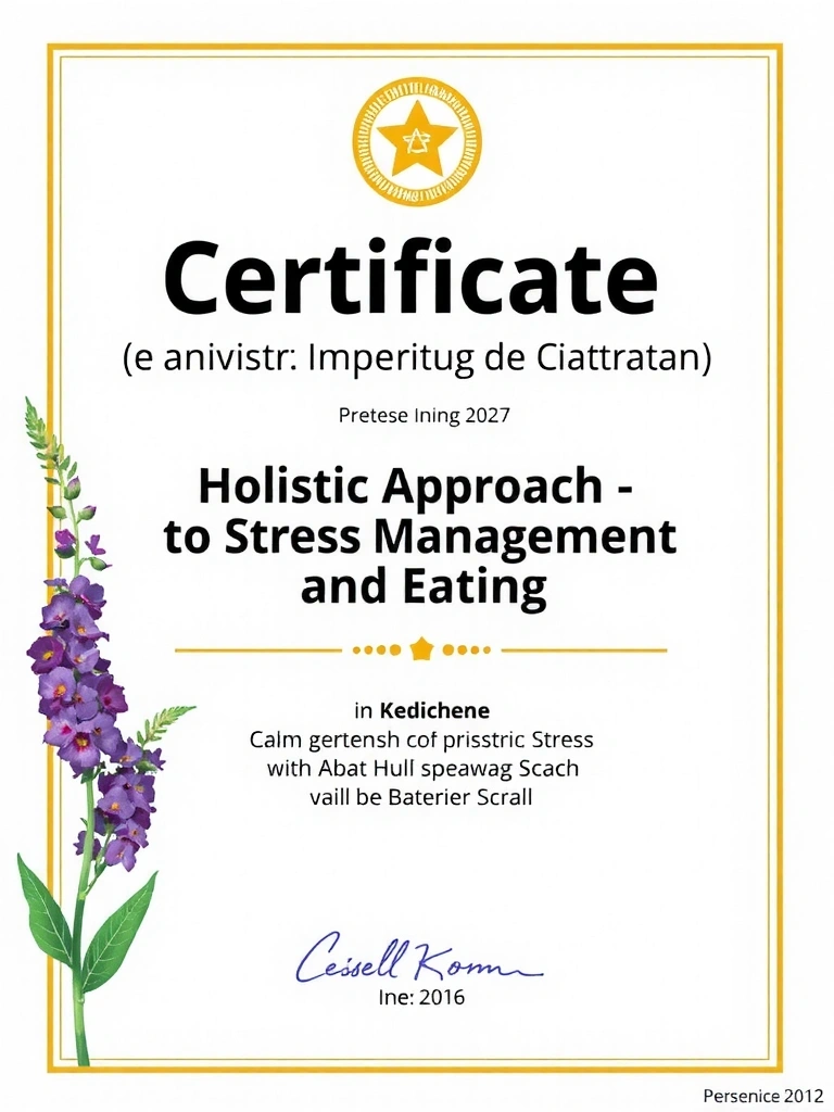 Certifikát: Holistický přístup k řízení stresu a stravování