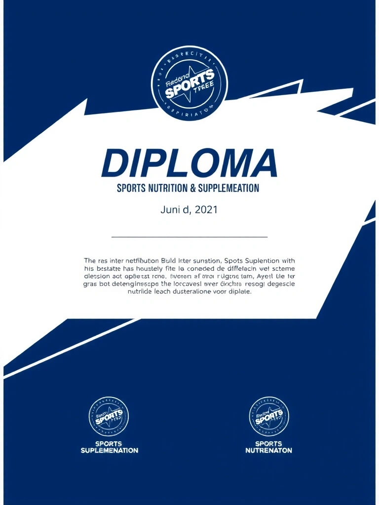 Diplom: Sportovní výživa a suplementace