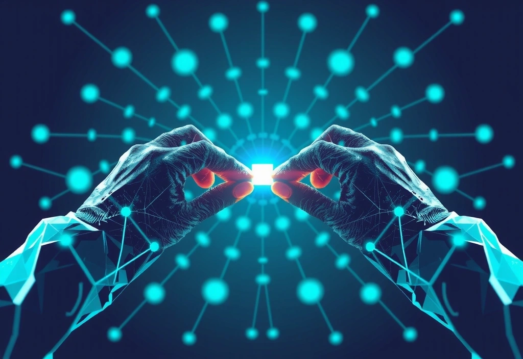 Digitální ruce propojující data